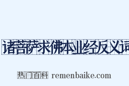 诸菩萨求佛本业经反义词是什么意思的图片